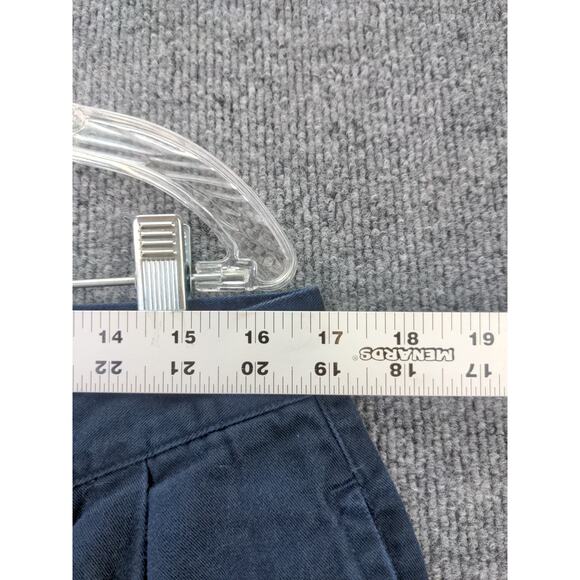 Mens Izod Chino Shorts Size 36 Blue Button Back Pockets 100% Cotton - Picture 8 of 9